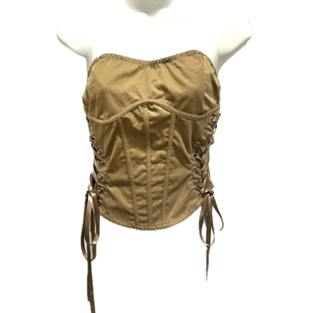 Tan Corset Tube Top